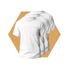 Herren T-Shirt Pure White Wantee Weiß 3er-Pack