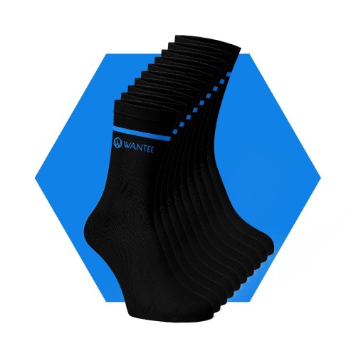 Socken Basic Black and Blue Wantee 10-pack Socken Basic Black and Blue Wantee 10-pack