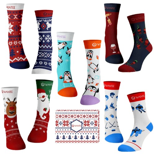 Weihnachtsgeschenk-Socken für Männer Wantee 5-Pack Weihnachtsgeschenk-Socken für Männer Wantee 5-Pack