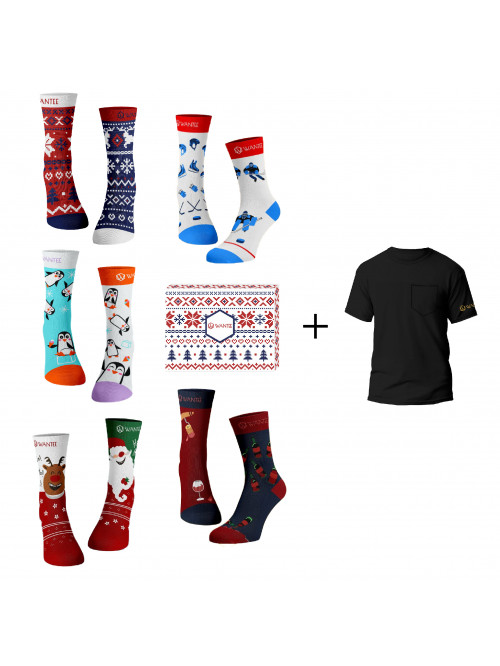 Weihnachtsgeschenk-Socken für Männer Wantee 6-Pack