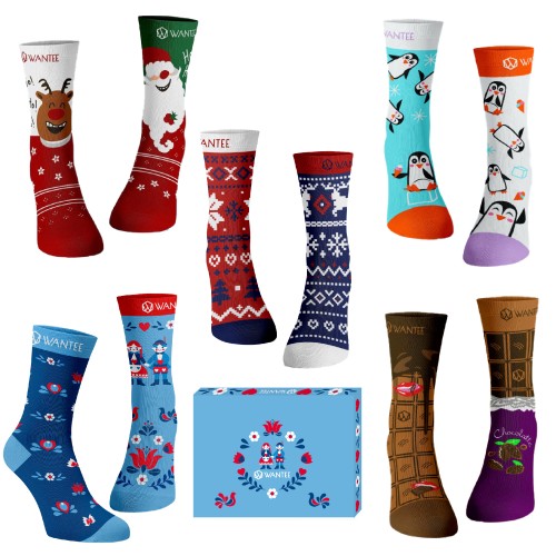 Weihnachtsgeschenk-Socken für Frau Wantee 5-Pack Weihnachtsgeschenk-Socken für Frau Wantee 5-Pack