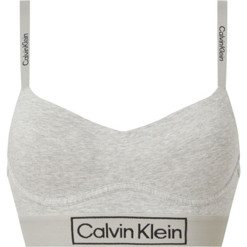 Damen BH Calvin Klein Reimagined Heritage-LGHT Lined Bralette Grau Damen BH Calvin Klein Reimagined Heritage-LGHT Lined Bralette Grau