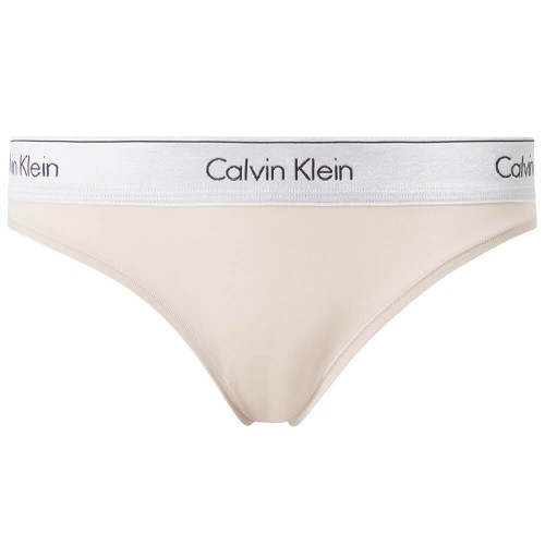 Damen Höschen Calvin Klein MC Metallic-Bikini Beige Damen Höschen Calvin Klein MC Metallic-Bikini Beige
