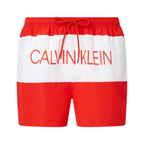 Herren Badeshorts Calvin Klein Drawstring Regular Fit Rot Herren Badeshorts Calvin Klein Drawstring Regular Fit Rot