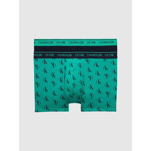 Calvin Klein Herren Boxershorts CK One Staggered Logo Schwarz, Grün 2-Pack Calvin Klein Herren Boxershorts CK One Staggered Logo Schwarz, Grün 2-Pack