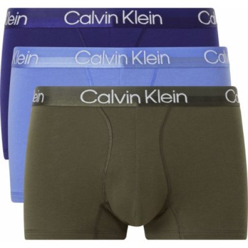 Herren Boxershorts Calvin Klein Structure Cotton Trunk Hellblau, Grün, Dunkelblau 3-pack Herren Boxershorts Calvin Klein Structure Cotton Trunk Hellblau, Grün, Dunkelblau 3-pack