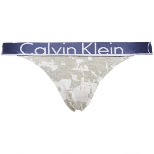 Damen Höschen Calvin Klein Marble Stripe Print Weiß-Grau Damen Höschen Calvin Klein Marble Stripe Print Weiß-Grau