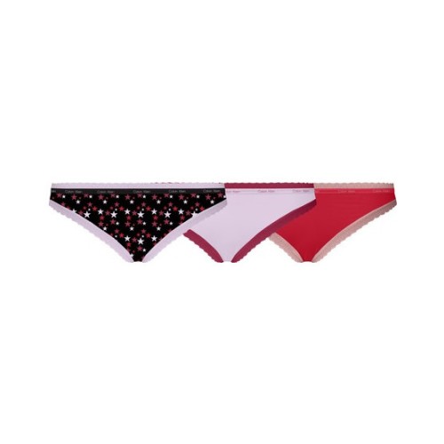 Damen Höschen Calvin Klein Bottoms up Refresh Bikini Schwarz, Weiß, Rot 3-pack Damen Höschen Calvin Klein Bottoms up Refresh Bikini Schwarz, Weiß, Rot 3-pack