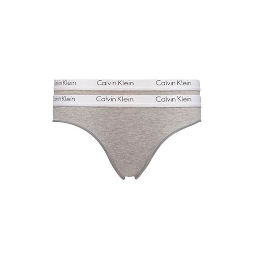 Damen Höschen Calvin Klein One Cotton Bikini Grau 2-pack Damen Höschen Calvin Klein One Cotton Bikini Grau 2-pack