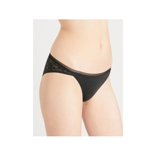 Damen Höschen Calvin Klein Perfectly Fit Botanical Bikini Schwarz Damen Höschen Calvin Klein Perfectly Fit Botanical Bikini Schwarz