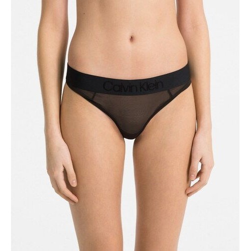 Damen Höschen Calvin Klein Tonal Logo Mesh Bikini Schwarz Damen Höschen Calvin Klein Tonal Logo Mesh Bikini Schwarz