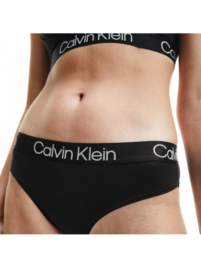 Damen Höschen Calvin Klein Structure Cotton - High Leg Brazilian Schwarz