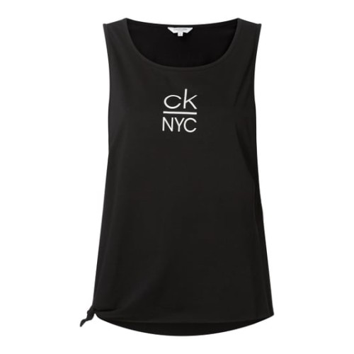 Damen Tanktop Calvin Klein Side Knotted Tank Schwarz Damen Tanktop Calvin Klein Side Knotted Tank Schwarz