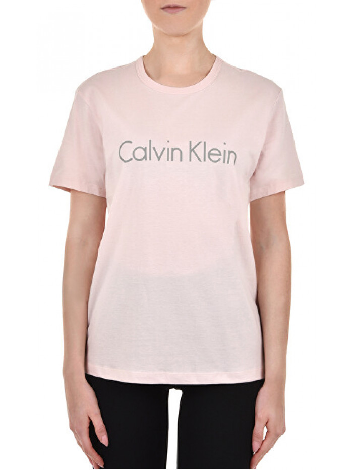 Damen T-Shirt Calvin Klein S/S Crew Neck rosarot