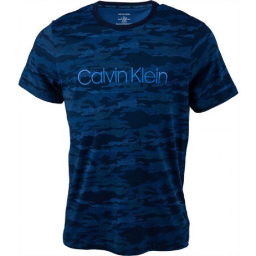 Herren T-Shirt Calvin Klein SS Crew Neck Dunkelblau mit Tarnmuster Herren T-Shirt Calvin Klein SS Crew Neck Dunkelblau mit Tarnmuster