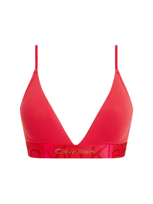 Damen BH Calvin Klein Monolight CTN Holiday-LGHT Lined Triangle Rot