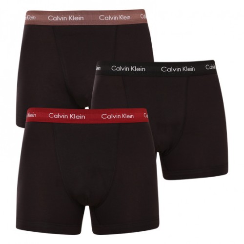 Herren Boxershorts Calvin Klein Cotton Stretch-Trunk Schwarz - Braun, Rot, Schwarz 3er-Pack Herren Boxershorts Calvin Klein Cotton Stretch-Trunk Schwarz - Braun, Rot, Schwarz 3er-Pack