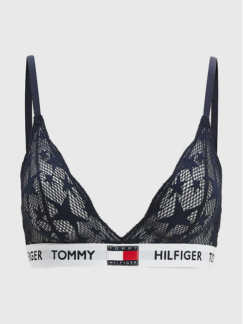 Damen BH Tommy Hilfiger 85 Star Lace-Triangle Bra Navy