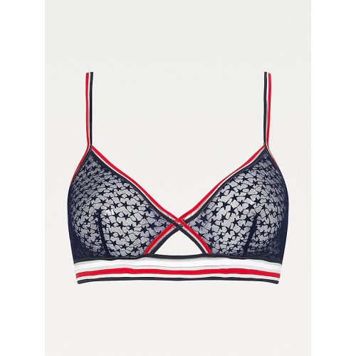 Damen BH Tommy Hilfiger Sheer Stripe - Triangle Bralette Navy Damen BH Tommy Hilfiger Sheer Stripe - Triangle Bralette Navy