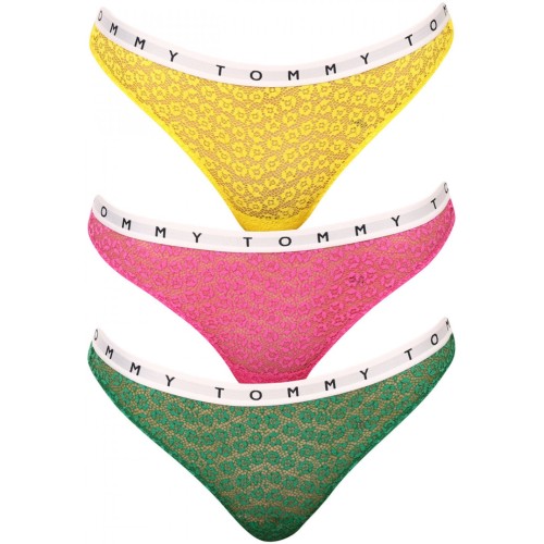 Damen Höschen mit Spitze Tommy Hilfiger Full Lace Thong 3-pack mehrfarbig - Gelb, Pink, Grün Damen Höschen mit Spitze Tommy Hilfiger Full Lace Thong 3-pack mehrfarbig - Gelb, Pink, Grün