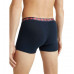 Herren Boxershorts Tommy Hilfiger Trunk Printed WB Schwarz mit kariertem Gürtel 3-Pack