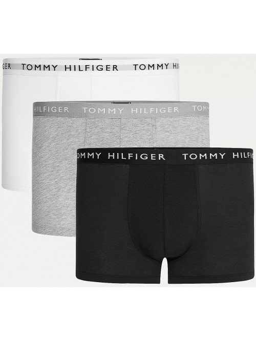 Herren Boxer Tommy Hilfiger Trunk Grau, Weiß, Schwarz 3-pack