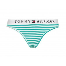 Damen Tangahöschen Tommy Hilfiger Stripe Stretch Organic Cotton Grüne Streifen
