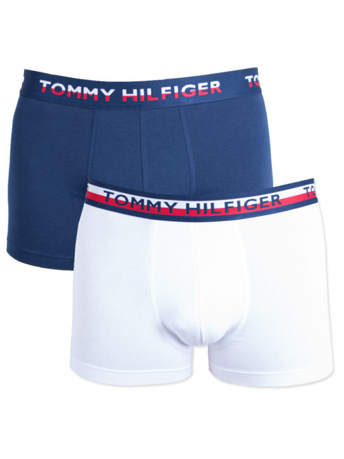 Herren Boxershorts Tommy Hilfiger Trunk Weiß und Navy 2-pack