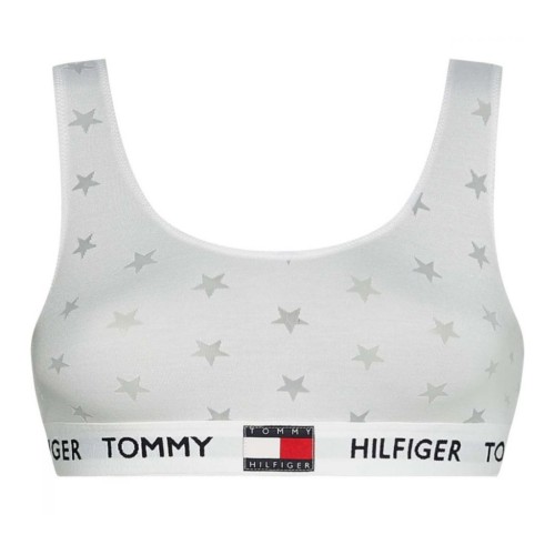 Damen BH Tommy Hilfiger Star Burnout Bralette Weiß Damen BH Tommy Hilfiger Star Burnout Bralette Weiß