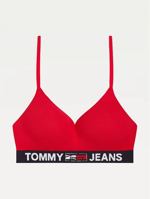 Damen BH Tommy Hilfiger Triangle Lightly Padded Logo Rot