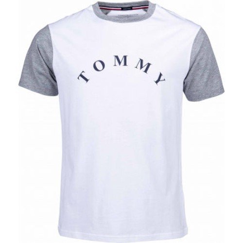 Herren T-Shirt Tommy Hilfiger CN SS Tee Logo Weiß Herren T-Shirt Tommy Hilfiger CN SS Tee Logo Weiß