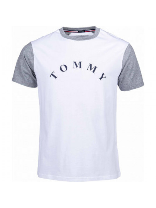 Herren T-Shirt Tommy Hilfiger CN SS Tee Logo Weiß