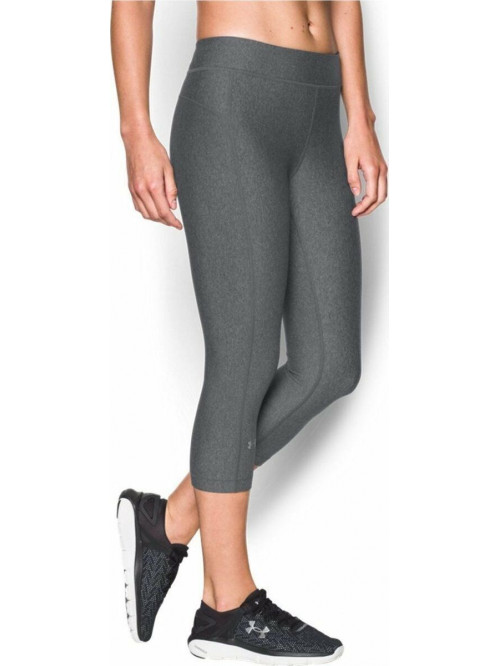 Damen kompression 3/4 Leggings Under Armour HG Capri grau