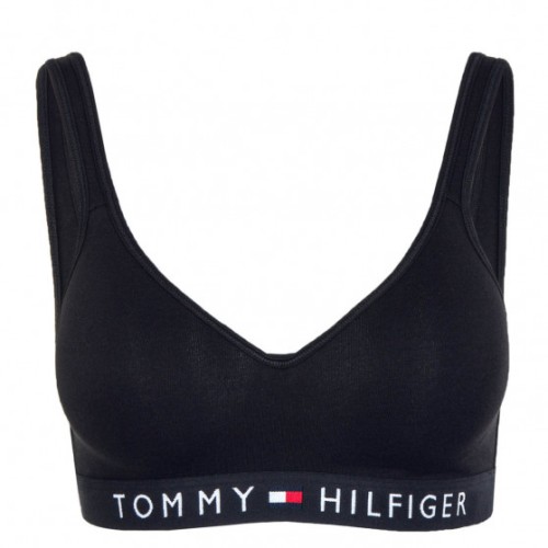 Damen Sport Büstenhalter Tommy Hilfiger Bralette Lift Schwarz Damen Sport Büstenhalter Tommy Hilfiger Bralette Lift Schwarz