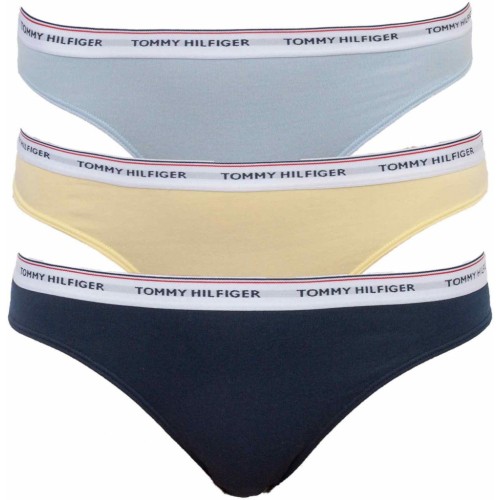 Damen Höschen Tommy Hilfiger Bikini 3-pack Gelb, Blau, Hellblau Damen Höschen Tommy Hilfiger Bikini 3-pack Gelb, Blau, Hellblau