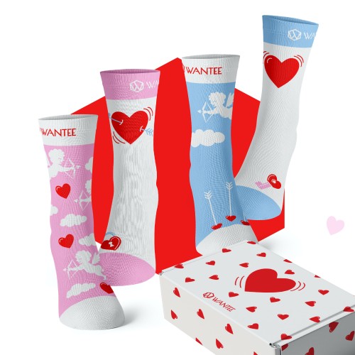 Valentinstag Geschenkbox Verliebte Socken für ein Paar Valentinstag Geschenkbox Verliebte Socken für ein Paar