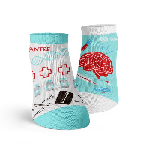 Knöchel Socken Medical Blue Wantee Knöchel Socken Medical Blue Wantee