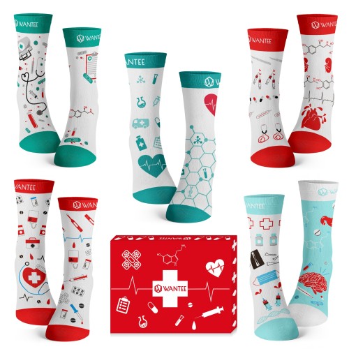Wantee-Socken Medical 5-Pack Geschenkbox Wantee-Socken Medical 5-Pack Geschenkbox