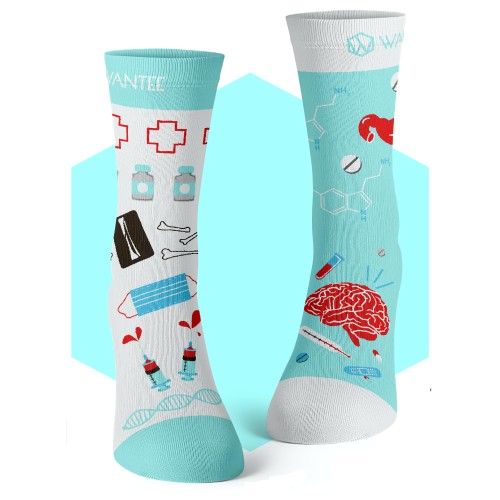 Socken Medical Blue Wantee Socken Medical Blue Wantee