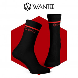 Socken Basic Black and Red Wantee