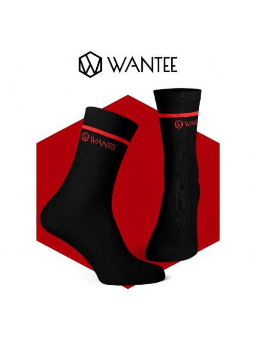 Socken Basic Black and Red Wantee