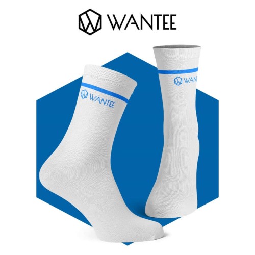 Socken Basic White and Blue Wantee Socken Basic White and Blue Wantee