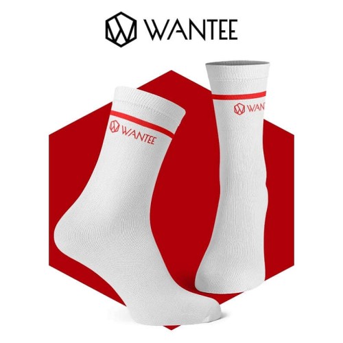 Socken Basic White and Red Wantee Socken Basic White and Red Wantee
