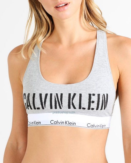 Damen Sport-BH Calvin Klein Unlined Bralette Grau
